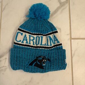 Carolina Panthers Blue Pom-Pom Beanie